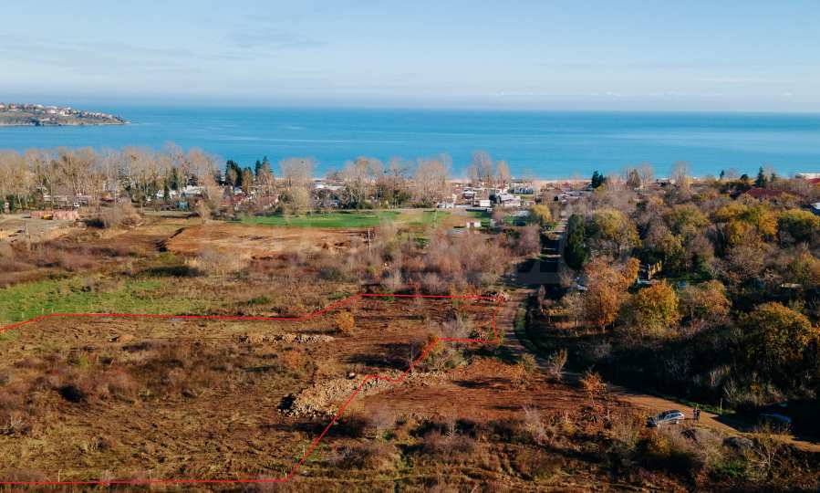 Земельный участок с видом на море, в 200 м от пляжа Каваци, Созополь. 