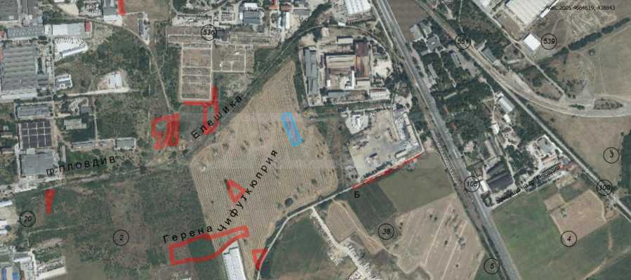 Индустриален парцел на втора линия зад Митницата в Пловдив