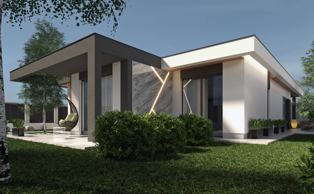 Първокласна двуетажна къща в модерен комплекс в полите на Родопите   