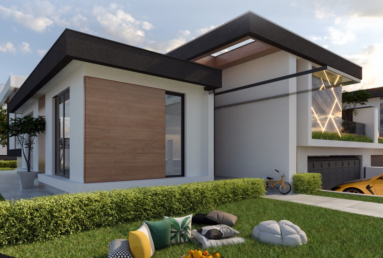 Модерна еднофамилна къща в нов комплекс в полите на Родопите     
